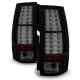 Chevy Suburban 2007-2014 Black Smoked LED Tail Lights