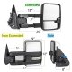 Chevy Silverado 1500HD 2001-2002 Chrome Power Folding Tow Mirrors Smoked Switchback LED DRL Sequential Signal