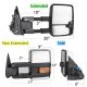 Chevy Suburban 2000-2002 Chrome Power Folding Towing Mirrors LED Lights