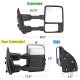 Ford F350 Super Duty 2003-2007 Chrome Tow Mirrors Smoked Switchback LED Sequential Signal