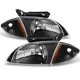 Chevy Cavalier 2000-2002 Black Headlights