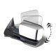 Chevy Silverado 2003-2006 Chrome Power Folding Towing Mirrors Smoked LED DRL Lights