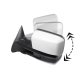 Chevy Avalanche 2003-2005 White Power Folding Towing Mirrors Smoked Tube LED Lights