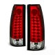 Chevy 3500 Pickup 1988-1998 Red and Clear LED Tail Lights