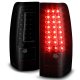 GMC Sierra 3500 1999-2006 Black Smoked LED Tail Lights C-DRL