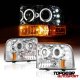 Ford Excursion 2000-2004 Clear Dual Halo Projector Headlights with LED