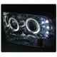 Ford Excursion 2000-2004 Clear Dual Halo Projector Headlights with LED