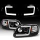 Ford F150 1997-2003 Black Tube DRL Projector Headlights