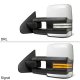 Chevy Silverado 2500HD 2007-2014 White Power Folding Tow Mirrors Smoked Switchback LED DRL Sequential Signal
