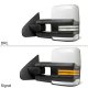Chevy Silverado 3500HD 2007-2014 White Power Folding Tow Mirrors Smoked Switchback LED DRL Sequential Signal
