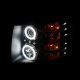 Chevy Silverado 2500HD 2007-2014 Black Projector Headlights with Halo and LED