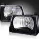 Ford Econoline Van 1992-2007 Black Headlights