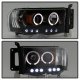 Dodge Ram 2500 2003-2005 Black Halo Projector Headlights with LED