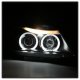 BMW 3 Series E90 Sedan 2006-2008 Black Dual Halo Projector Headlights