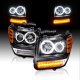 Dodge Nitro 2007-2012 Projector Headlights Black Halo LED