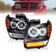 Dodge Nitro 2007-2012 Projector Headlights Black Halo LED