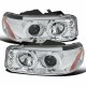 GMC Sierra Denali 2002-2007 Chrome Halo Projector Headlights with LED
