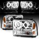 Ford F250 Super Duty 2005-2007 Clear Projector Headlights with CCFL Halo and LED