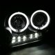 Ford F150 2004-2008 Black Dual Halo Projector Headlights with LED