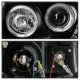 Toyota Tacoma 2005-2011 Black Dual Halo Projector Headlights LED DRL