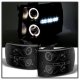 Chevy Silverado 3500HD 2007-2014 Black Smoked Halo Projector Headlights