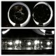 VW Rabbit 2006-2009 Black Dual Halo Projector Headlights with LED Daytime Running Lights