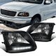 Ford Expedition 1997-2002 Black Crystal Headlights with LED DRL
