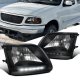 Ford F150 1997-2003 Black Crystal Headlights with LED DRL