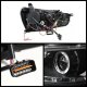 Mitsubishi Lancer 2008-2017 Black Halo Projector Headlights with LED