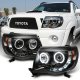 Toyota Tacoma 2005-2011 Black CCFL Halo Projector Headlights with LED