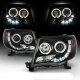 Toyota Tacoma 2005-2011 Black CCFL Halo Projector Headlights with LED