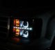 GMC Sierra 2500HD 2007-2014 Black Halo Projector Headlights LED