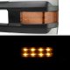Chevy Avalanche 2007-2013 White Power Folding Tow Mirrors LED Lights