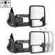 GMC Yukon XL 2007-2014 Glossy Black Power Folding Tow Mirrors Smoked LED DRL