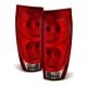 Chevy Avalanche 2002-2006 Red and Clear Tail Lights