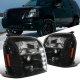 GMC Yukon Denali 2007-2014 Black Projector Headlights with LED