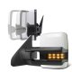 Toyota Sequoia 2008-2020 White Power Folding Tow Mirrors Smoked LED Lights