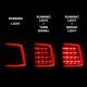 Dodge Ram 2500 2010-2018 Black LED Tail Lights Tube