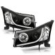 Chevy Cruze 2011-2015 Black Projector Headlights LED Strip