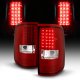 Ford F150 2004-2008 Red Clear LED Tail Lights