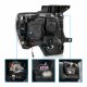 Ford F150 2009-2014 Black Projector Headlights with LED Halo Tube