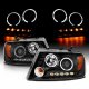 Ford F150 2004-2008 Black Projector Headlights with Dual Halo and LED