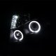 Chevy Suburban 2007-2014 Black Halo Projector Headlights LED Eyebrow