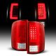 GMC Sierra 3500HD Dually 2007-2014 Red and Clear LED Tail Lights Tube