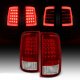 GMC Sierra 2500HD 2007-2014 Red Clear LED Tail Lights Tube