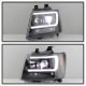 Chevy Suburban 2007-2014 Black LED Low Beam Projector Headlights DRL