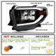 Toyota Tundra SR 2014-2017 Black Quad LED Projector Headlights Facelift DRL