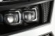 Chevy Silverado 3500HD 2007-2014 Glossy Black LED Quad Projector Headlights DRL Dynamic Signal Activation
