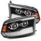 Dodge Ram 2009-2018 5th Gen Black Projector Headlights LED DRL Dynamic Signal Activation