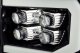 GMC Sierra 2500HD 2007-2014 Glossy Black LED Quad Projector Headlights DRL Dynamic Signal Activation